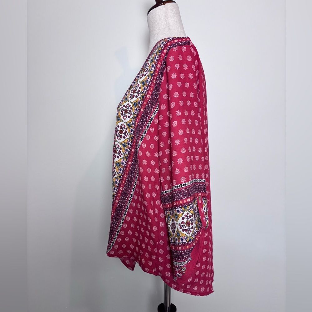 West Kei Bohemian Print Blouse semi sheer - Picture 4 of 7